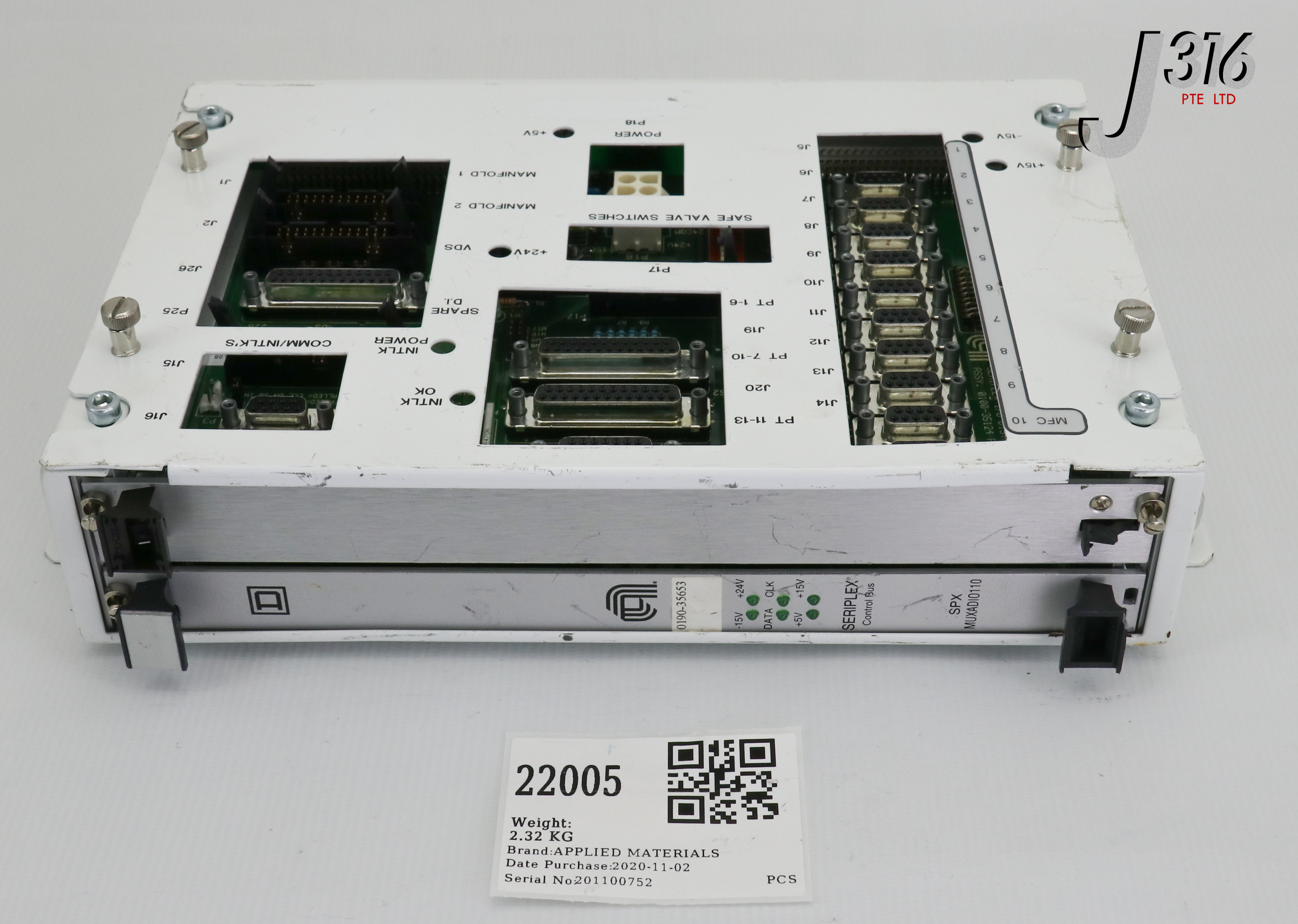 22005 APPLIED MATERIALS SERIPLEX MUX I/O PCB(1),(016H-047H) 0190